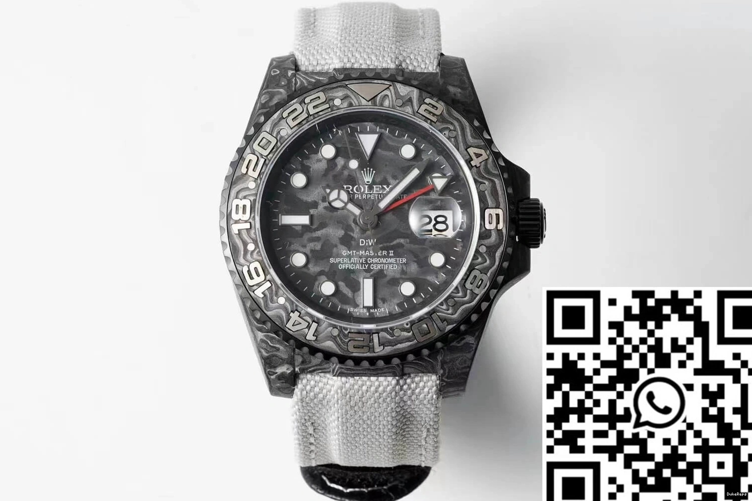 Fiber II Carbon Strap Dial Rolex GMT-MASTER Diw Fabric 0819
